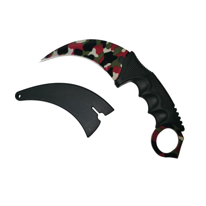 Sport si Outdoor - Camping - Cutite, bricege si accesorii - Cutite si bricege - Cutit-Karambit, Comando Blade, 18.5 cm, camuflaj - Infinity.ro