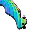 Sport si Outdoor - Camping - Cutite, bricege si accesorii - Cutite si bricege - Briceag de vanatoare IdeallStore®, Rainbow Madness, otel inoxidabil, 21.5 cm, multicolor - Infinity.ro