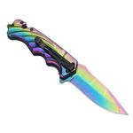 Sport si Outdoor - Camping - Cutite, bricege si accesorii - Cutite si bricege - Briceag de vanatoare IdeallStore®, Rainbow Madness, otel inoxidabil, 21.5 cm, multicolor - Infinity.ro