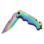 Sport si Outdoor - Camping - Cutite, bricege si accesorii - Cutite si bricege - Briceag de vanatoare IdeallStore®, Rainbow Madness, otel inoxidabil, 21.5 cm, multicolor - Infinity.ro