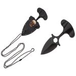 Sport si Outdoor - Camping - Cutite, bricege si accesorii - Cutite si bricege - Cutit tactic de camping IdeallStore®, Death Valley, 8 cm, negru, teaca inclusa - Infinity.ro