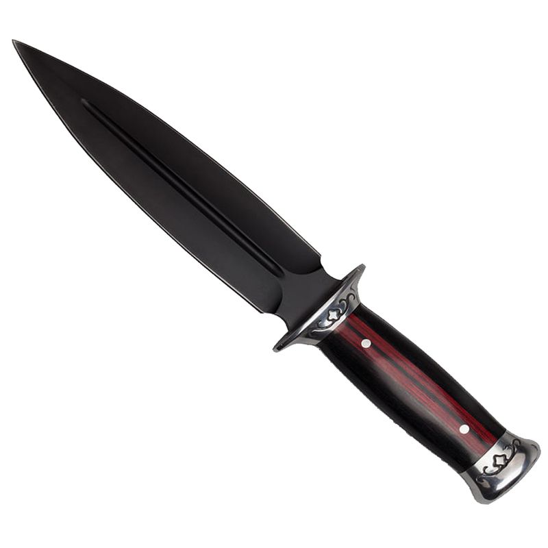 Sport si Outdoor - Camping - Cutite, bricege si accesorii - Cutite si bricege - Cutit de vanatoare IdeallStore®, Widow Blade, 30 cm, negru, teaca inclusa - Infinity.ro