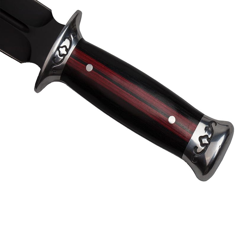 Sport si Outdoor - Camping - Cutite, bricege si accesorii - Cutite si bricege - Cutit de vanatoare IdeallStore®, Widow Blade, 30 cm, negru, teaca inclusa - Infinity.ro