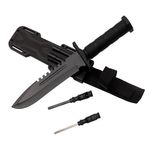 Sport si Outdoor - Camping - Cutite, bricege si accesorii - Cutite si bricege - Cutit de vanatoare IdeallStore®, Jungle Specialist, 31 cm, negru, teaca inclusa - Infinity.ro