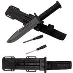 Sport si Outdoor - Camping - Cutite, bricege si accesorii - Cutite si bricege - Cutit de vanatoare IdeallStore®, Jungle Specialist, 31 cm, negru, teaca inclusa - Infinity.ro