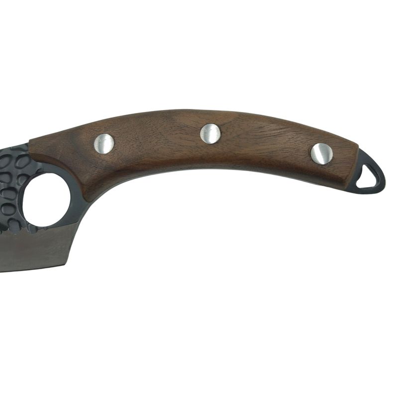 Casa si Gradina - Bucatarie si vesela - Vesela si tacamuri - Cutite si seturi de cutite - Set doua cutite macelarie IdeallStore®, lucrate manual, Shuryo Blade, 27.5 cm, maro, teaca piele naturala - Infinity.ro