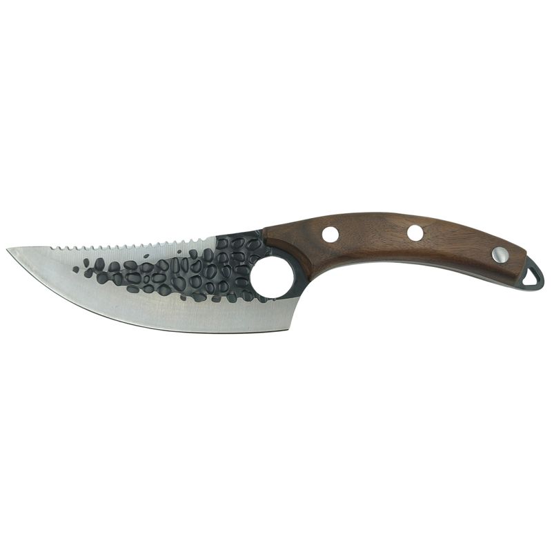 Casa si Gradina - Bucatarie si vesela - Vesela si tacamuri - Cutite si seturi de cutite - Set doua cutite macelarie IdeallStore®, lucrate manual, Shuryo Blade, 27.5 cm, maro, teaca piele naturala - Infinity.ro
