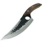 Casa si Gradina - Bucatarie si vesela - Vesela si tacamuri - Cutite si seturi de cutite - Set doua cutite macelarie IdeallStore®, lucrate manual, Shuryo Blade, 27.5 cm, maro, teaca piele naturala - Infinity.ro