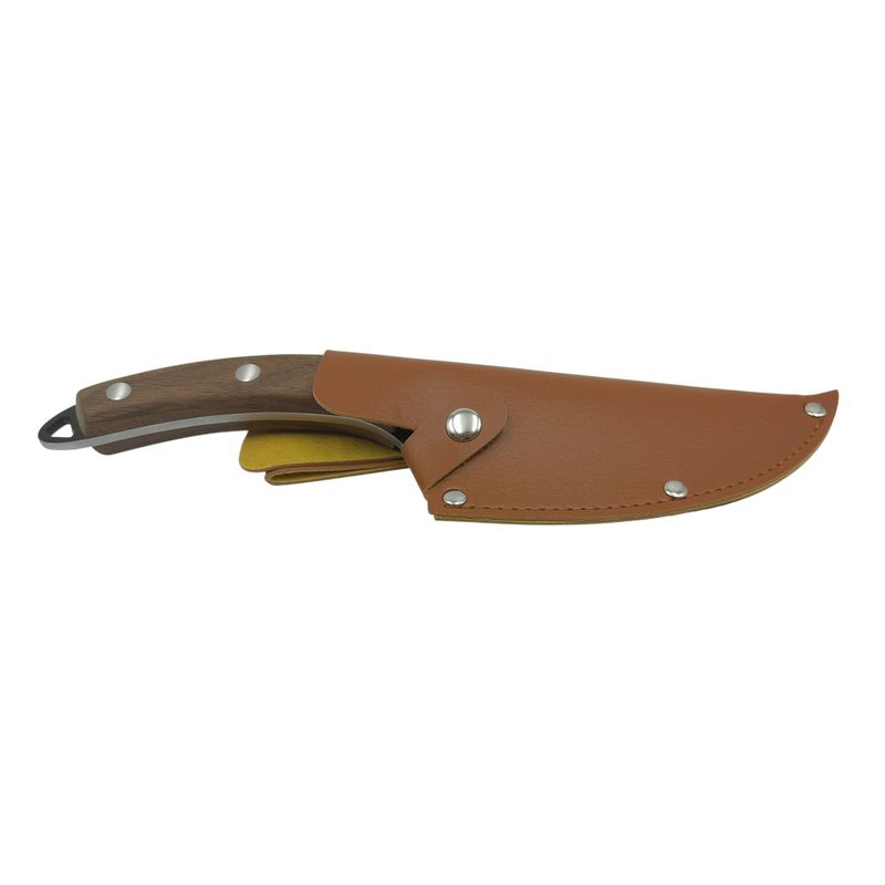 Casa si Gradina - Bucatarie si vesela - Vesela si tacamuri - Cutite si seturi de cutite - Set doua cutite macelarie IdeallStore®, lucrate manual, Shuryo Blade, 27.5 cm, maro, teaca piele naturala - Infinity.ro