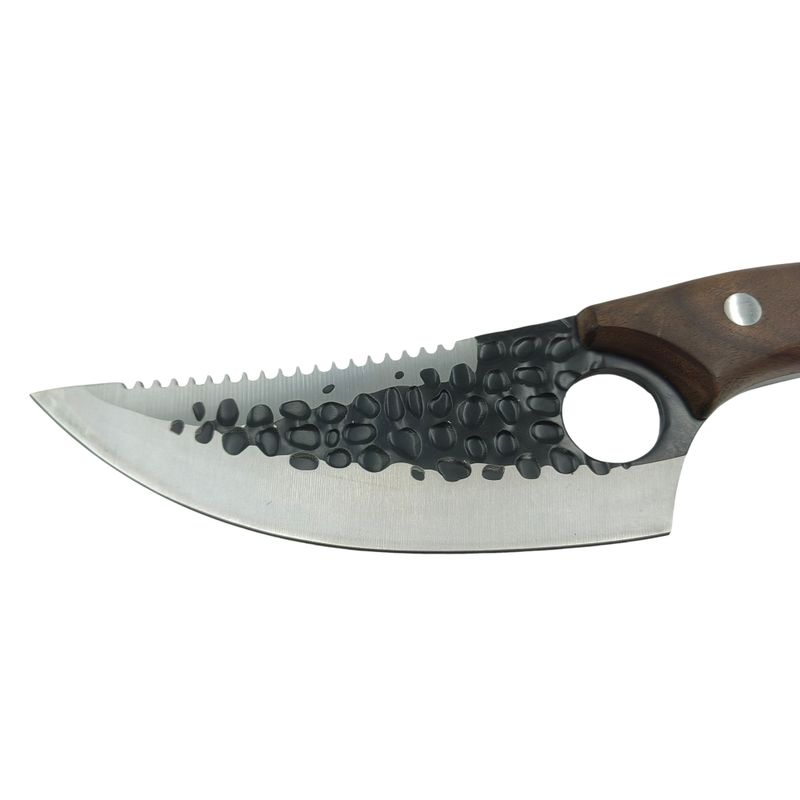 Casa si Gradina - Bucatarie si vesela - Vesela si tacamuri - Cutite si seturi de cutite - Set doua cutite macelarie IdeallStore®, lucrate manual, Shuryo Blade, 27.5 cm, maro, teaca piele naturala - Infinity.ro