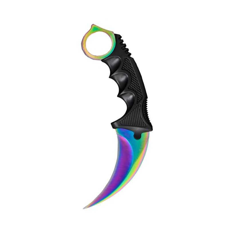 Sport si Outdoor - Camping - Cutite, bricege si accesorii - Cutite si bricege - Set 2 cutite rainbow, Fade, karambit si briceag tip fluture - Infinity.ro