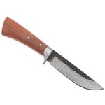Sport si Outdoor - Camping - Cutite, bricege si accesorii - Cutite si bricege - Cutit de vanatoare IdeallStore®, Adventure Accuracy, otel damasc, 25 cm, maner lemn, maro, husa piele - Infinity.ro