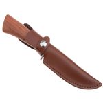 Sport si Outdoor - Camping - Cutite, bricege si accesorii - Cutite si bricege - Cutit de vanatoare IdeallStore®, Adventure Accuracy, otel damasc, 25 cm, maner lemn, maro, husa piele - Infinity.ro