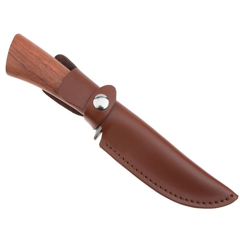Sport si Outdoor - Camping - Cutite, bricege si accesorii - Cutite si bricege - Cutit de vanatoare IdeallStore®, Adventure Accuracy, otel damasc, 25 cm, maner lemn, maro, husa piele - Infinity.ro