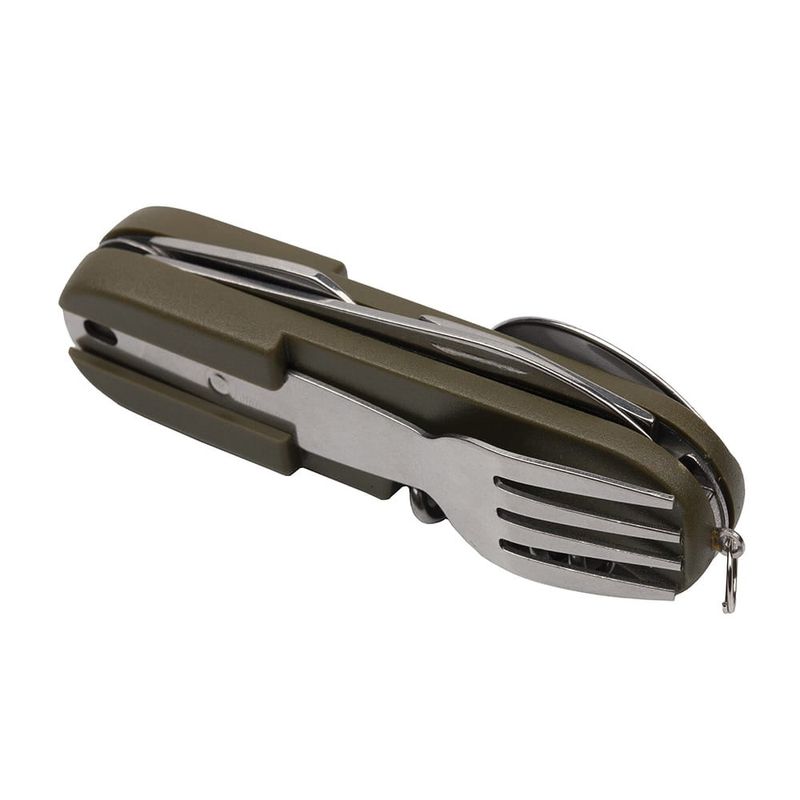 Sport si Outdoor - Camping - Cutite, bricege si accesorii - Cutite si bricege - Briceag multifunctional IdeallStore®, Special Outdoor, otel inoxidabil, 7 functii, kaki, 16 cm, husa inclusa - Infinity.ro