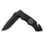 Sport si Outdoor - Camping - Cutite, bricege si accesorii - Cutite si bricege - Briceag de vanatoare IdeallStore®, Firefighter Department, 21 cm, otel inoxidabil, negru - Infinity.ro