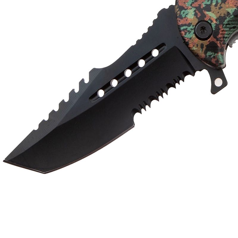 Sport si Outdoor - Camping - Cutite, bricege si accesorii - Cutite si bricege - Briceag de vanatoare IdeallStore®, Military Press, 21.5 cm, otel inoxidabil, multicolor - Infinity.ro