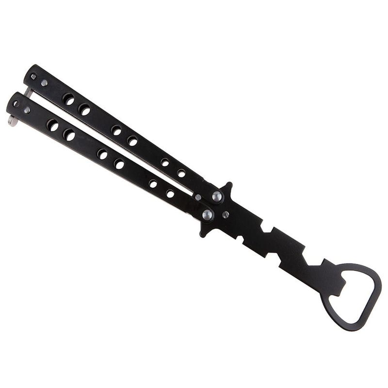 Sport si Outdoor - Camping - Cutite, bricege si accesorii - Cutite si bricege - Briceag antrenament IdeallStore®, Party Opener, deschizator capace, otel inoxidabil, 22.5 cm, negru - Infinity.ro