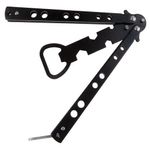 Sport si Outdoor - Camping - Cutite, bricege si accesorii - Cutite si bricege - Briceag antrenament IdeallStore®, Party Opener, deschizator capace, otel inoxidabil, 22.5 cm, negru - Infinity.ro