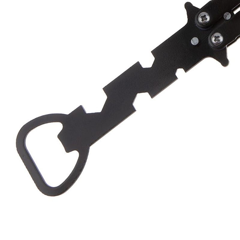 Sport si Outdoor - Camping - Cutite, bricege si accesorii - Cutite si bricege - Briceag antrenament IdeallStore®, Party Opener, deschizator capace, otel inoxidabil, 22.5 cm, negru - Infinity.ro