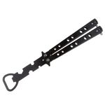 Sport si Outdoor - Camping - Cutite, bricege si accesorii - Cutite si bricege - Briceag antrenament IdeallStore®, Party Opener, deschizator capace, otel inoxidabil, 22.5 cm, negru - Infinity.ro