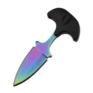 Cutit tactic de camping IdeallStore®, Rainbow Valley, 7.5 cm, multicolor, teaca inclusa