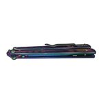 Sport si Outdoor/Camping/Cutite, bricege si accesorii/Cutite si bricege - Briceag fluture, Rainbow Clash, antrenament, 22 cm - Infinity.ro