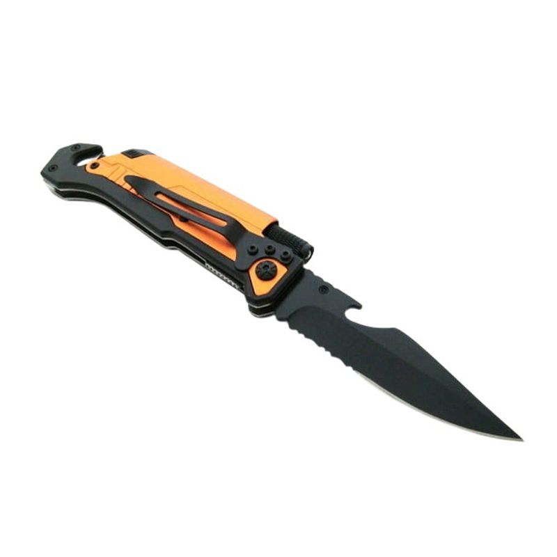 Sport si Outdoor - Camping - Cutite, bricege si accesorii - Cutite si bricege - Briceag de vanatoare IdeallStore®, Robo Blade, otel inoxidabil, 22 cm, portocaliu - Infinity.ro