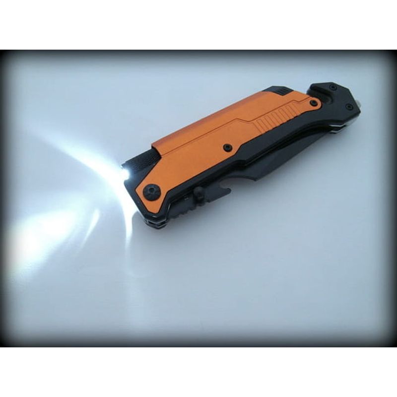 Sport si Outdoor - Camping - Cutite, bricege si accesorii - Cutite si bricege - Briceag de vanatoare IdeallStore®, Robo Blade, otel inoxidabil, 22 cm, portocaliu - Infinity.ro