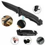 Sport si Outdoor - Accesorii si echipamente sportive - Sporturi extreme si supravietuire - Kituri supravietuire - Kit de supravietuire IdeallStore®, Savivour Master, 20 elemente multifunctionale, negru - Infinity.ro