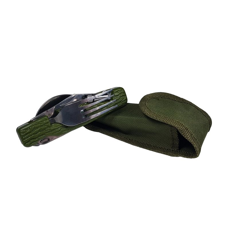 Sport si Outdoor/Camping/Cutite, bricege si accesorii/Cutite si bricege - Briceag otel inoxidabil multifunctional camping, 20 cm, Kaki - Infinity.ro