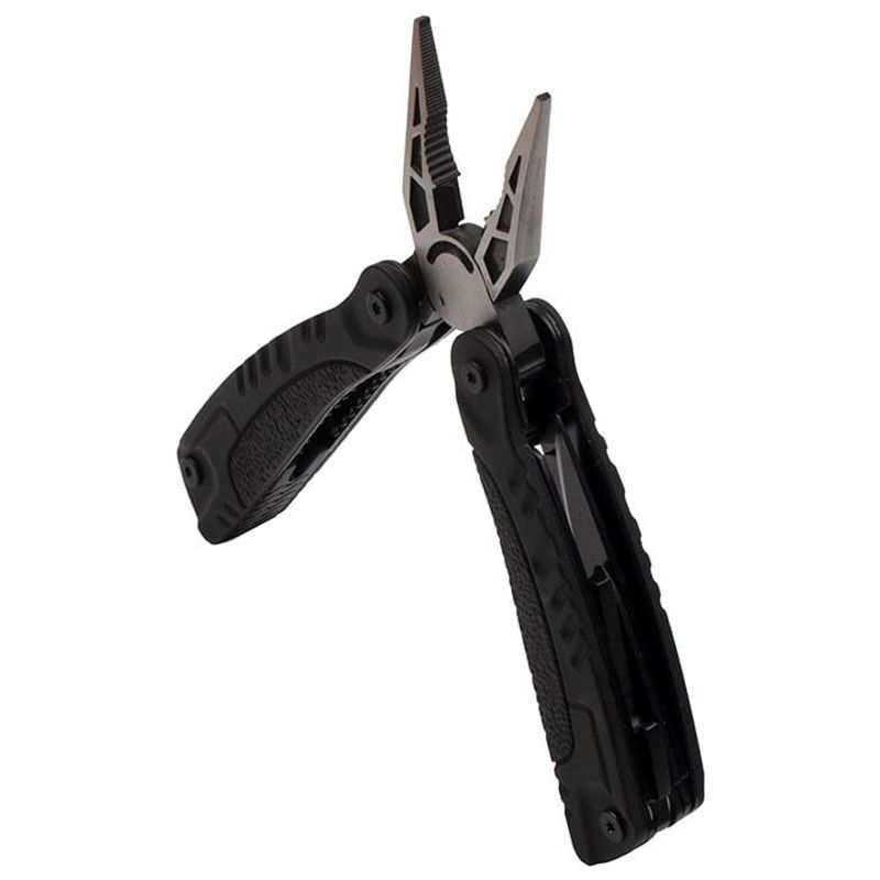 Sport si Outdoor - Camping - Cutite, bricege si accesorii - Unelte multifunctionale - Cleste multifunctional IdeallStore®, Survival Gear, otel inoxidabil, 18 functii, 24 cm, negru, husa inclusa - Infinity.ro