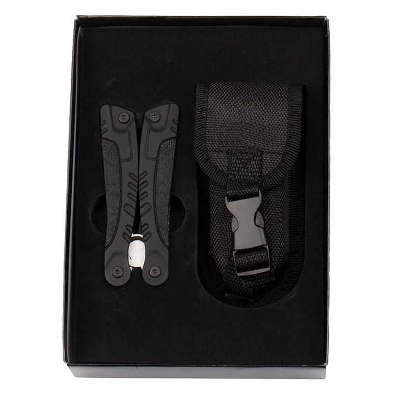 Sport si Outdoor - Camping - Cutite, bricege si accesorii - Unelte multifunctionale - Cleste multifunctional IdeallStore®, Survival Gear, otel inoxidabil, 18 functii, 24 cm, negru, husa inclusa - Infinity.ro
