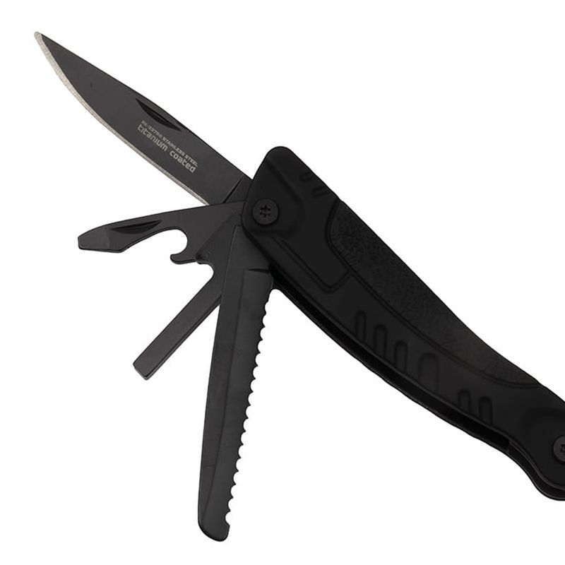 Sport si Outdoor - Camping - Cutite, bricege si accesorii - Unelte multifunctionale - Cleste multifunctional IdeallStore®, Survival Gear, otel inoxidabil, 18 functii, 24 cm, negru, husa inclusa - Infinity.ro