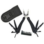 Sport si Outdoor - Camping - Cutite, bricege si accesorii - Unelte multifunctionale - Cleste multifunctional IdeallStore®, Survival Gear, otel inoxidabil, 18 functii, 24 cm, negru, husa inclusa - Infinity.ro