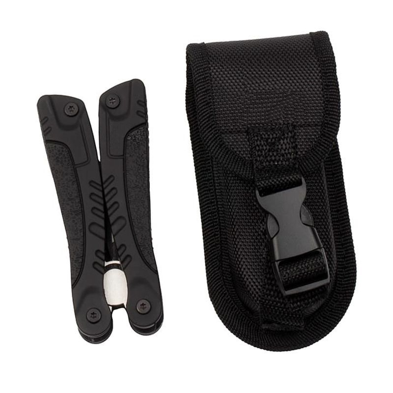 Sport si Outdoor - Camping - Cutite, bricege si accesorii - Unelte multifunctionale - Cleste multifunctional IdeallStore®, Survival Gear, otel inoxidabil, 18 functii, 24 cm, negru, husa inclusa - Infinity.ro