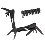 Sport si Outdoor - Camping - Cutite, bricege si accesorii - Unelte multifunctionale - Cleste multifunctional IdeallStore®, Outdoor Specialist, otel inoxidabil, 20 functii, 22 cm, negru, husa inclusa - Infinity.ro