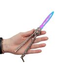Sport si Outdoor - Camping - Cutite, bricege si accesorii - Cutite si bricege - Briceag de antrenament IdeallStore, Spider Queen, 23 cm, multicolor, cutie lemn - Infinity.ro
