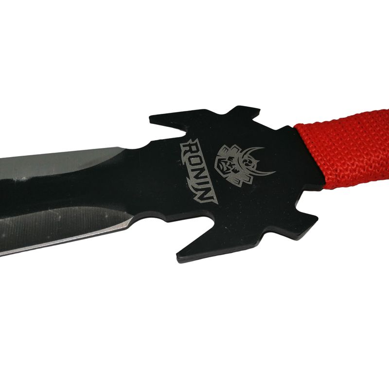 Sport si Outdoor - Camping - Cutite, bricege si accesorii - Cutite si bricege - Set vanatoare IdeallStore®, sabie si set trei cutite aruncat, otel inoxidabil, negru - Infinity.ro