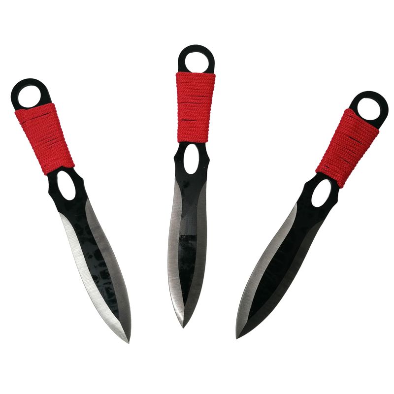Sport si Outdoor - Camping - Cutite, bricege si accesorii - Cutite si bricege - Set vanatoare IdeallStore®, sabie si set trei cutite aruncat, otel inoxidabil, negru - Infinity.ro