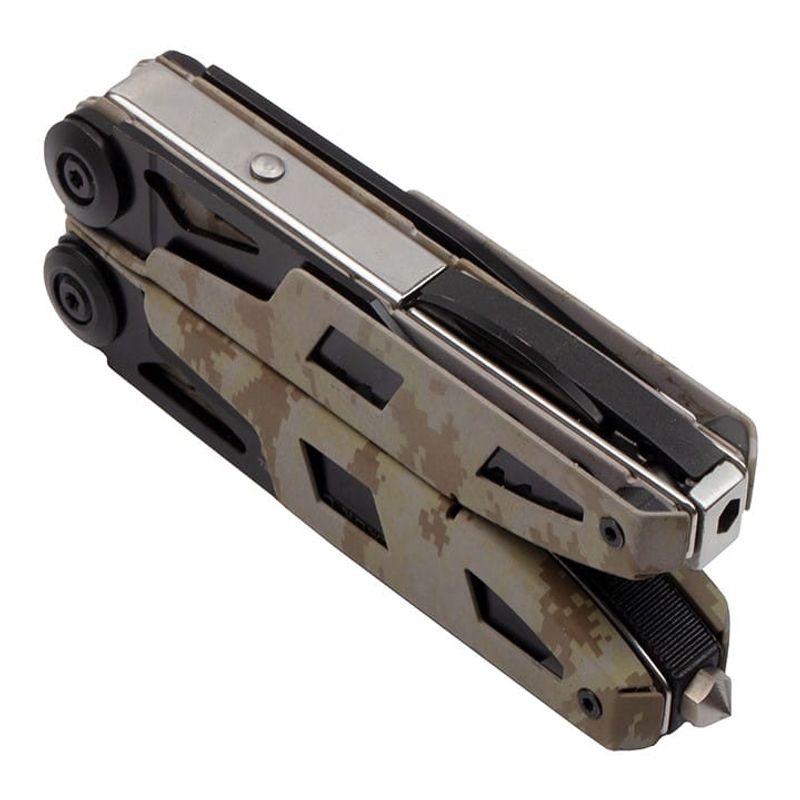 Sport si Outdoor - Camping - Cutite, bricege si accesorii - Unelte multifunctionale - Cleste multifunctional IdeallStore®, Outdoor Specialist, 16 functionalitati, 21.5 cm, bej, husa inclusa - Infinity.ro