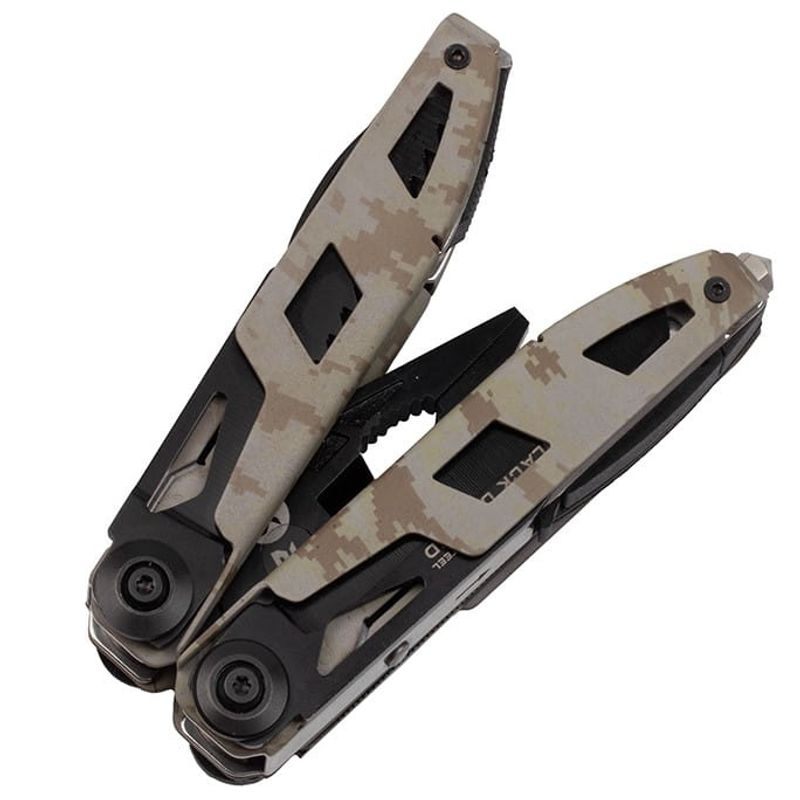 Sport si Outdoor - Camping - Cutite, bricege si accesorii - Unelte multifunctionale - Cleste multifunctional IdeallStore®, Outdoor Specialist, 16 functionalitati, 21.5 cm, bej, husa inclusa - Infinity.ro