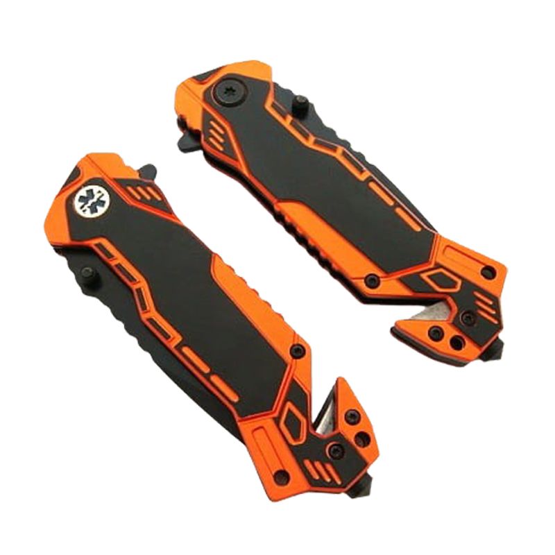 Sport si Outdoor - Camping - Cutite, bricege si accesorii - Cutite si bricege - Briceag de vanatoare IdeallStore®, Medical Rescue, 20 cm, otel inoxidabil, negru, husa inclusa - Infinity.ro