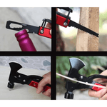 Sport si Outdoor - Camping - Cutite, bricege si accesorii - Unelte multifunctionale - Cleste multifunctional IdeallStore®, Survival Instinct, otel inoxidabil, 16 functii, 16.5 cm, rosu, husa inclusa - Infinity.ro