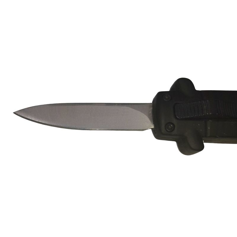 Sport si Outdoor - Camping - Cutite, bricege si accesorii - Cutite si bricege - Briceag automat de vanatoare IdeallStore®, Standard Blade, metalic, 13 cm, negru - Infinity.ro