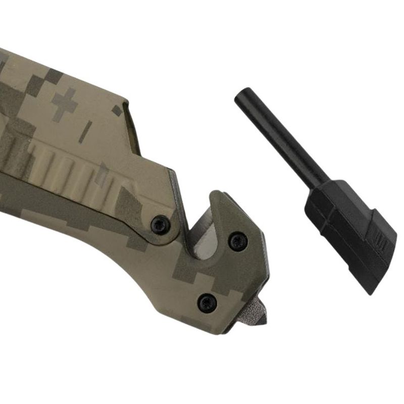 Sport si Outdoor/Camping/Cutite, bricege si accesorii/Cutite si bricege - Briceag de vanatoare IdeallStore®, Military Blade, otel inoxidabil, 22 cm, verde - Infinity.ro