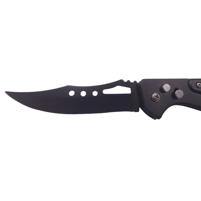 Sport si Outdoor - Camping - Cutite, bricege si accesorii - Cutite si bricege - Briceag de vanatoare IdeallStore®, Blue Fire, otel inoxidabil, 21.5 cm, negru - Infinity.ro