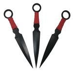 Sport si Outdoor - Camping - Cutite, bricege si accesorii - Cutite si bricege - Set de vanatoare IdeallStore®, Sabie Ninja Path si set trei cutite de aruncat, otel inoxidabil, negru - Infinity.ro