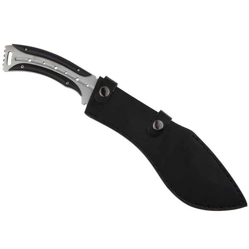 Sport si Outdoor - Camping - Cutite, bricege si accesorii - Cutite si bricege - Maceta de vanatoare IdeallStore®, Spiky Friend, 39 cm, otel inoxidabil, argintiu, teaca inclusa - Infinity.ro