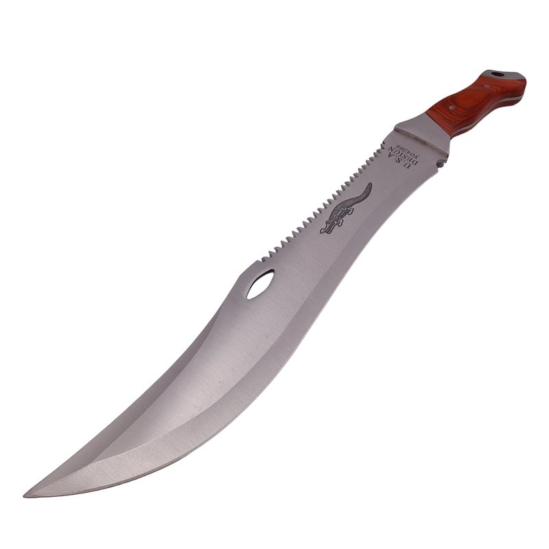 Sport si Outdoor - Camping - Cutite, bricege si accesorii - Cutite si bricege - Maceta de vanatoare IdeallStore®, USA Croc, otel inoxidabil, argintie, 47 cm - Infinity.ro
